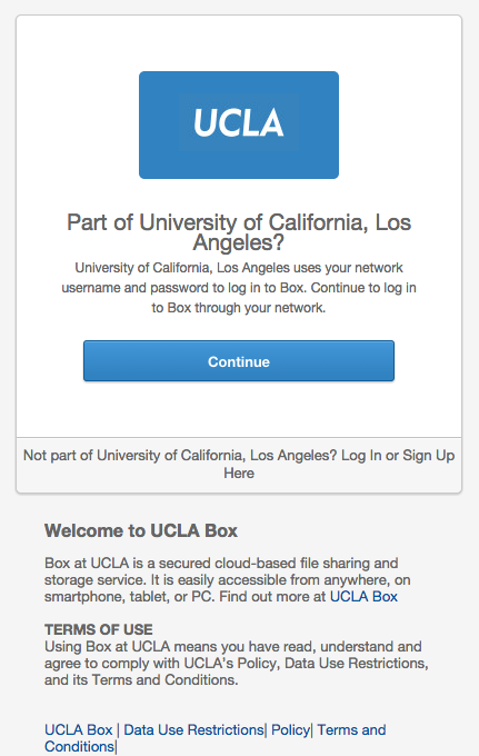 UCLA Login Page
