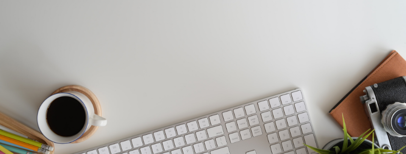 coffee cup and keyboard