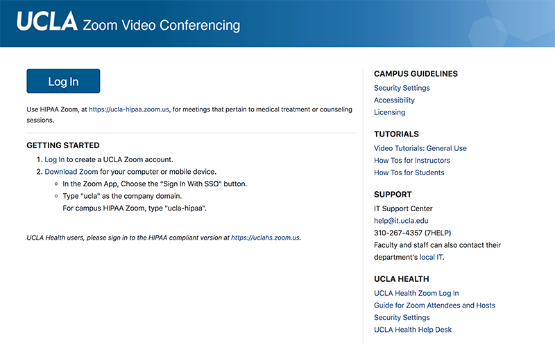 Zoom at UCLA Portal Has Been Updated IT Services